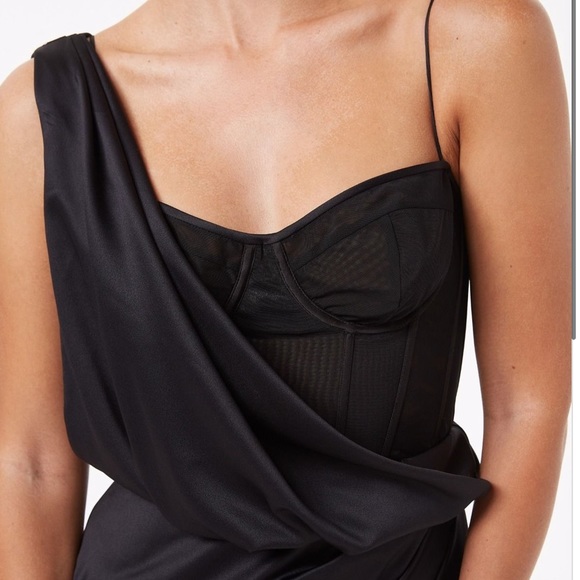 Drape front mesh corset dress - Picture 3 of 7